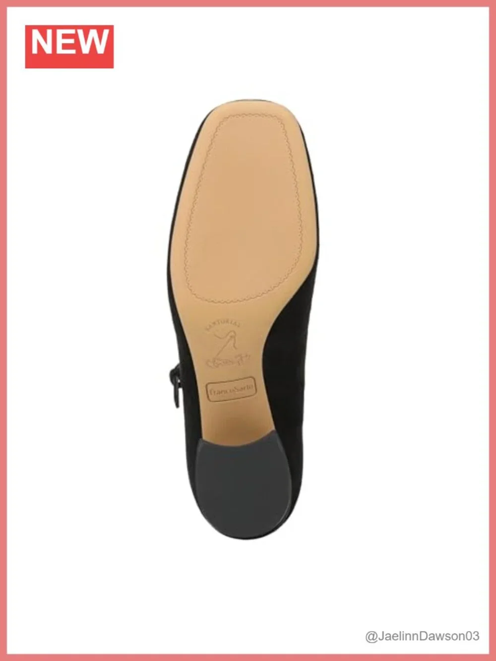 Franco Sarto Davi Women's Square Toe Mary Jane Block Heel Pumps Suede